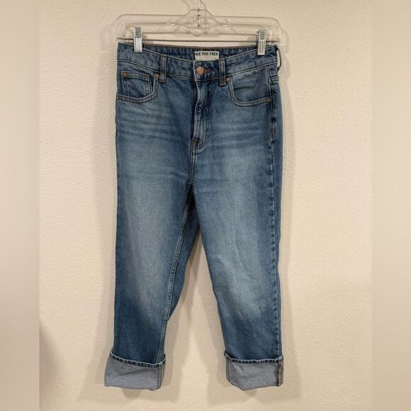 We The Free Denim - We The Free Final Countdown Cuffed Low Rise Jeans Size 26 EUC